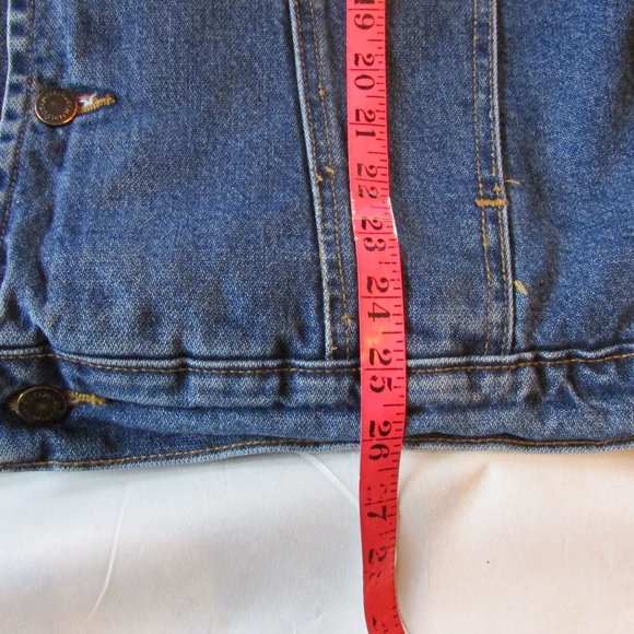 Wrangler Yellowstone Men's Large Sherpa Lined Denim Jean Jacket - Picture 5 of 6